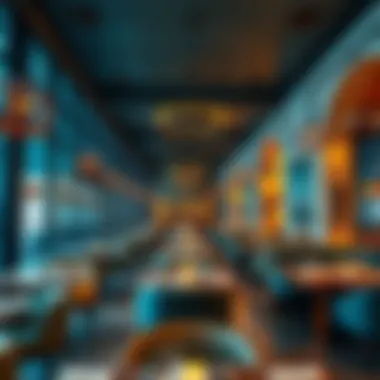 Ambiance of مطعم الجلسه A vibrant interior of مطعم الجلسه reflecting modern Arabian design elements.