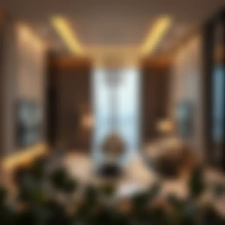 Interior view of a residential unit in AB Centre al Barsha highlighting modern design