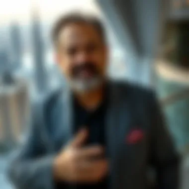Ajmal Makan presenting Dubai's skylines