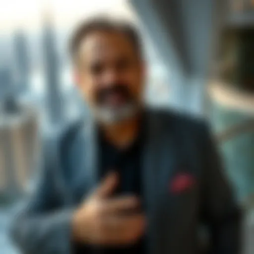 Ajmal Makan presenting Dubai's skylines