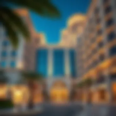 Architectural Elegance of Al Bustan Complex Stunning view of the Al Bustan Complex's façade showcasing its architectural elegance