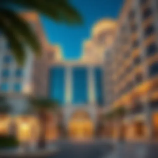 Architectural Elegance of Al Bustan Complex Stunning view of the Al Bustan Complex's façade showcasing its architectural elegance