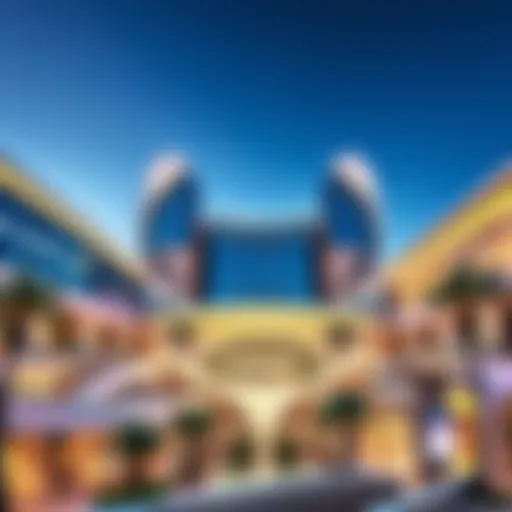 Architectural Marvel of Al Ghurair City Center Stunning architectural view of Al Ghurair City Center showcasing modern design