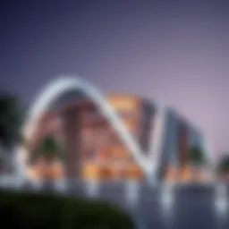 A stunning view of the Al Hudaiba Awards Building showcasing its modern architecture