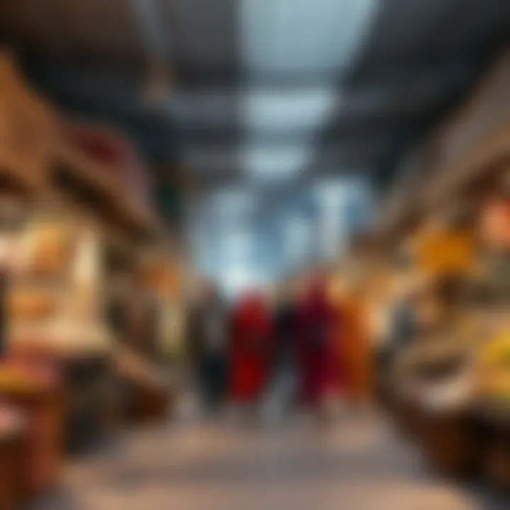 A bustling local market in Al Rashidiya