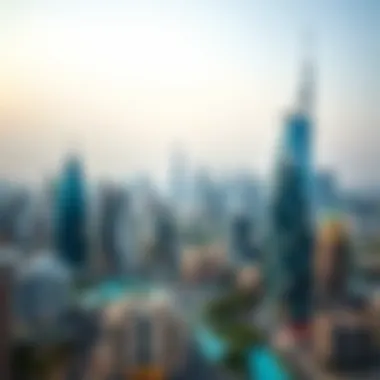 Panoramic view of Dubai skyline featuring Al Salam Tower