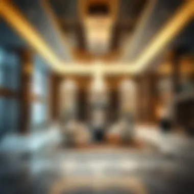 Elegant Lobby Design at Al Yasmeen Building Luxurious lobby area with contemporary design elements