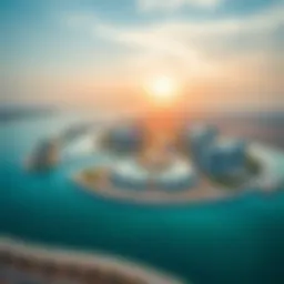 Stunning aerial view of Aldar Lagoons showcasing its architectural beauty