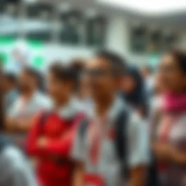 Diverse Student Body at an IB School Event Diverse student body participating in a school event