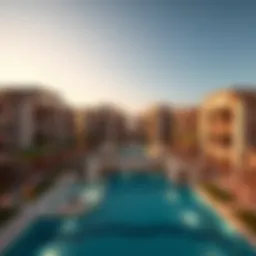 Aerial view of Anantara Residences showcasing its architectural elegance