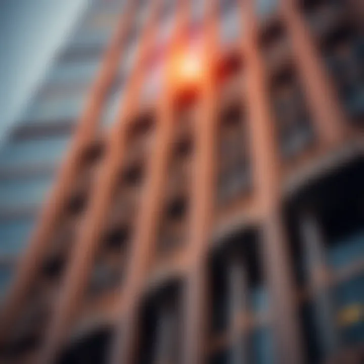 Architectural details of Burj Khalifa's facade