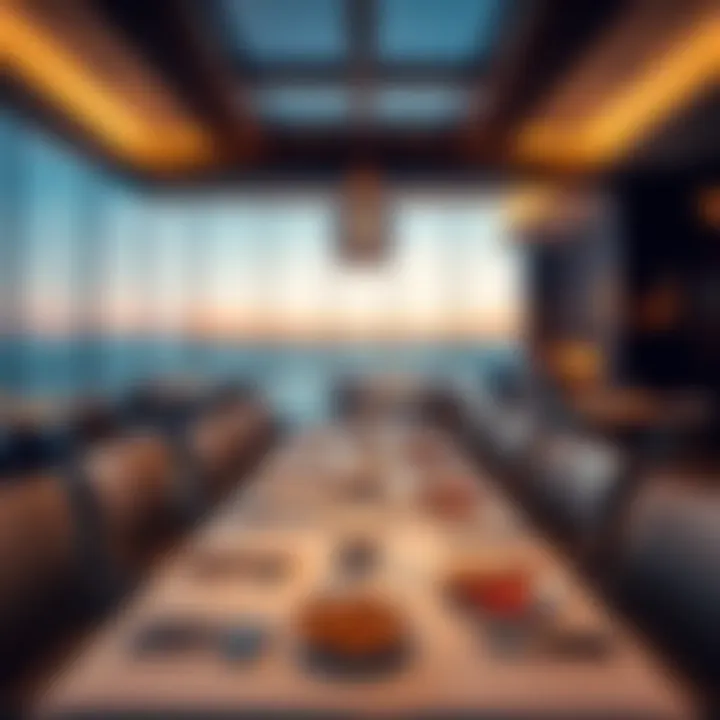 Gourmet Dining with a View Luxurious dining experience overlooking the Arabian Gulf