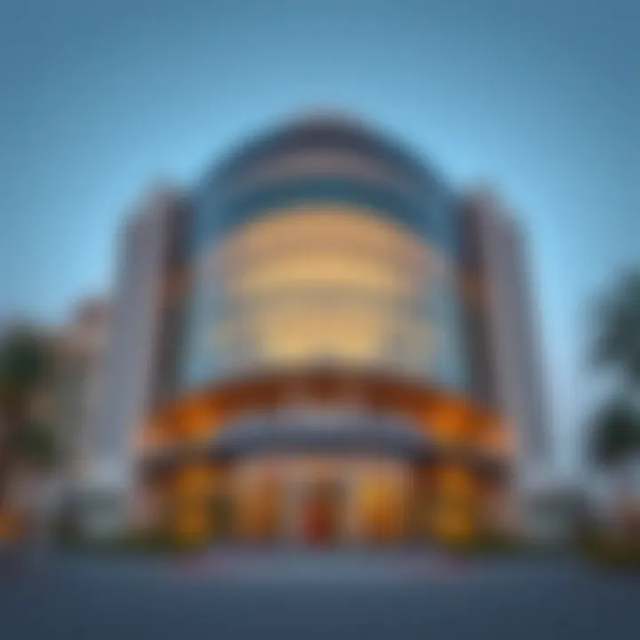 Stunning Architectural Design of Atrium Business Centre Exterior view of the Atrium Business Centre showcasing its modern architecture.