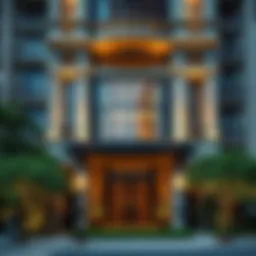 Elegant facade of Banyan Tree Residences showcasing unique architecture