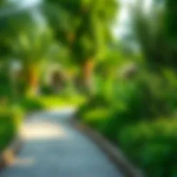 Lush greenery and winding pathways of Barari Park