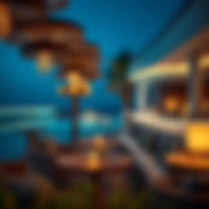 Chic Lounge Setting at Barasti Relaxing lounge area at Barasti