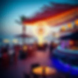 Vibrant atmosphere of Barasti beach club