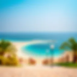 Panoramic view of Bateen Ladies Beach showcasing its serene environment