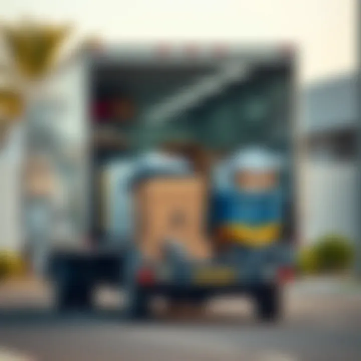 Organized Moving Truck Ready for Relocation A well-organized moving truck ready for transport