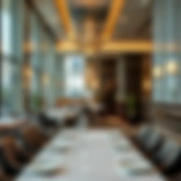 Elegant dining atmosphere in a Dubai Mall restaurant