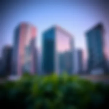 Modern Office Buildings in Business Bay Modern office buildings in Business Bay representing diverse industries
