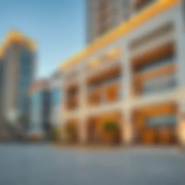 Stunning Facade of C18 Corniche Building Architectural detail of C18 Corniche building facade