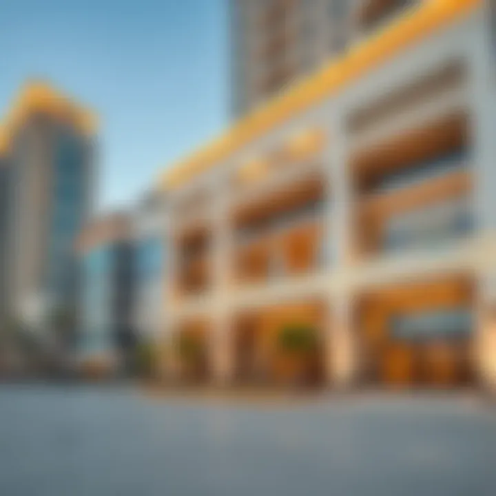 Stunning Facade of C18 Corniche Building Architectural detail of C18 Corniche building facade