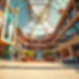 Architectural Marvel of Carrefour Mall A panoramic view of Carrefour Mall showcasing its stunning architecture