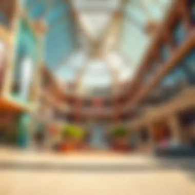 Architectural Marvel of Carrefour Mall A panoramic view of Carrefour Mall showcasing its stunning architecture