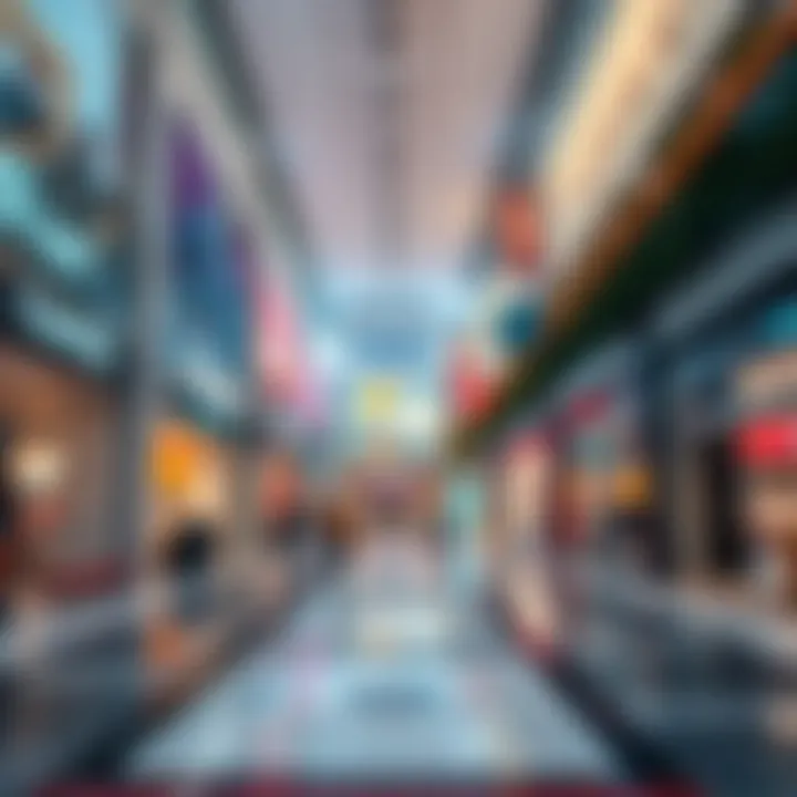 Diverse Retail Experience at Carrefour Mall Vibrant retail spaces inside Carrefour Mall highlighting diverse shopping options