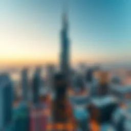 A panoramic view of the Ceil Tower against the Dubai skyline