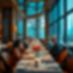 Luxurious dining setting in a Dubai restaurant