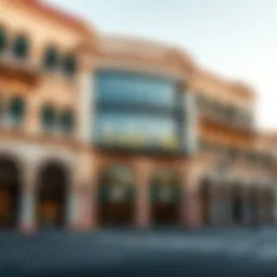 Historical facade of Central Mall showcasing its architectural grandeur