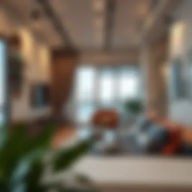 Cozy studio apartment interior showcasing modern decor
