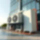 Chiller system installation in a high-rise building