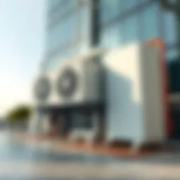 Chiller system installation in a high-rise building