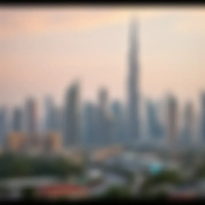 Overview of a vibrant Dubai skyline showcasing luxury residences