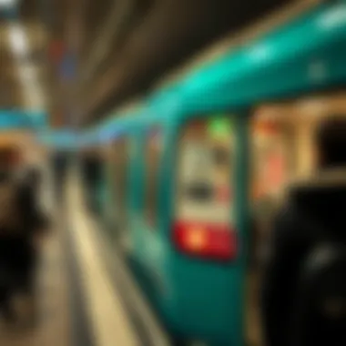 Passengers boarding the Dubai metro