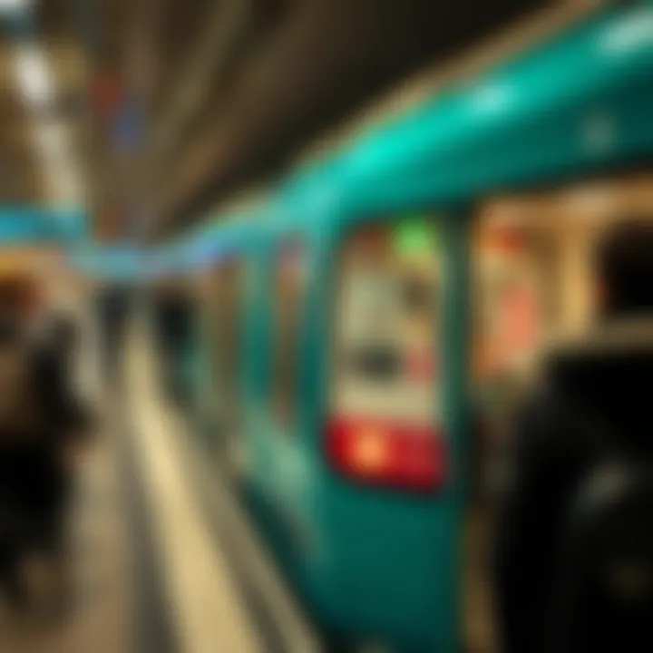 Passengers boarding the Dubai metro