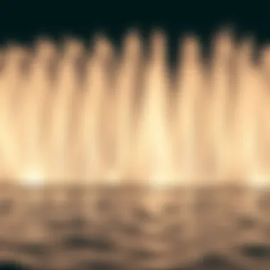 Dynamic Water Jets in Performance Close-up of the water jets in motion during a performance