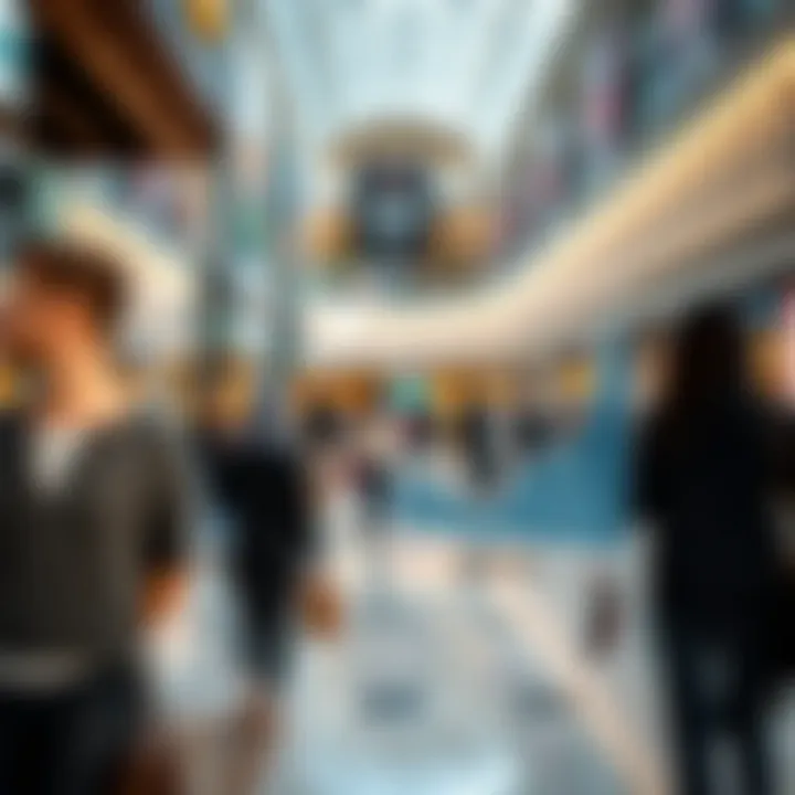 Statistics chart illustrating visitor trends at Dubai Mall