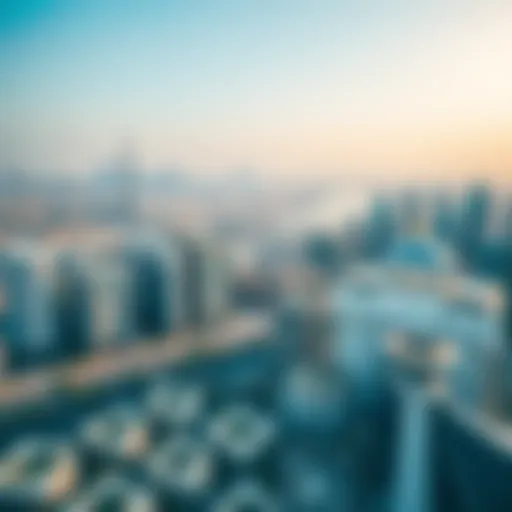 Aerial View of Sharjah and Dubai Skyline Aerial view of Sharjah and Dubai skyline