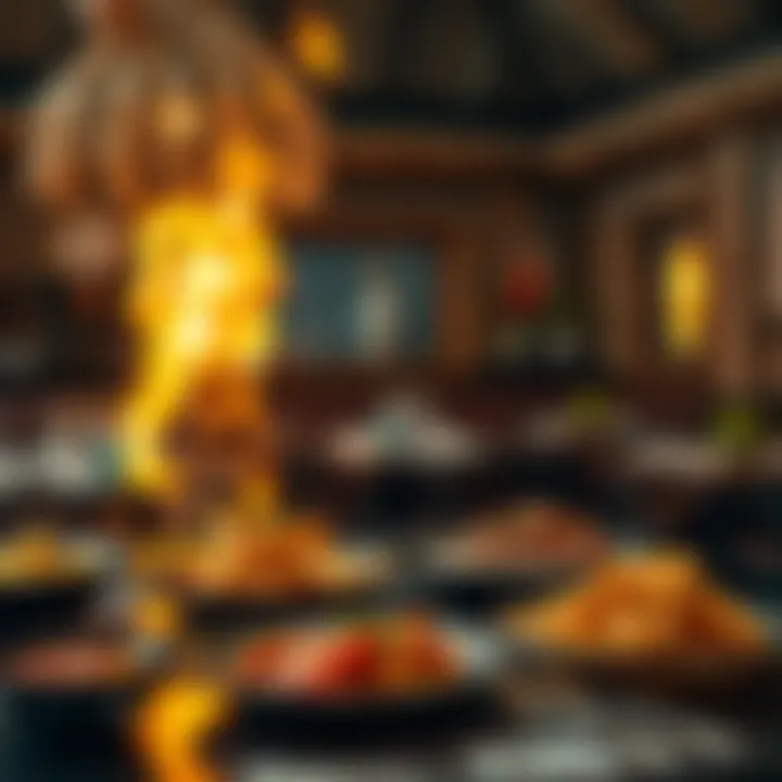 A visually stunning representation of diverse menu options at a cabin restaurant