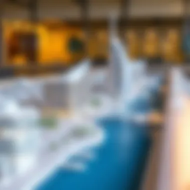 Architectural model highlighting the innovative design elements of the project