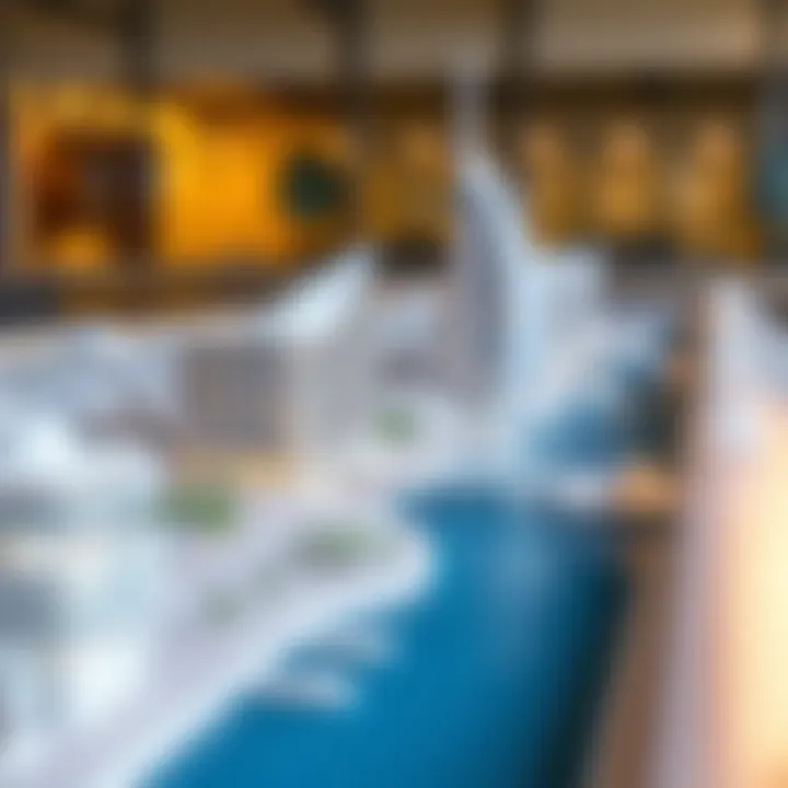 Architectural model highlighting the innovative design elements of the project