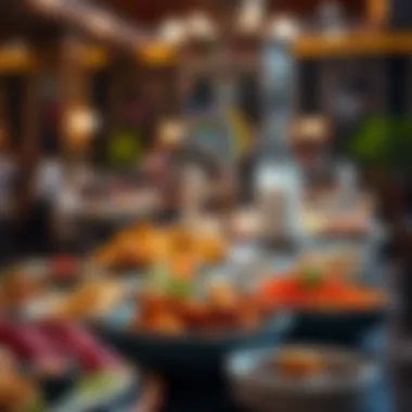 Vibrant Iftar buffet spread