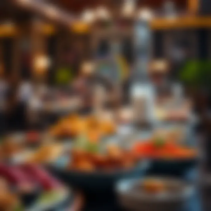 Vibrant Iftar buffet spread