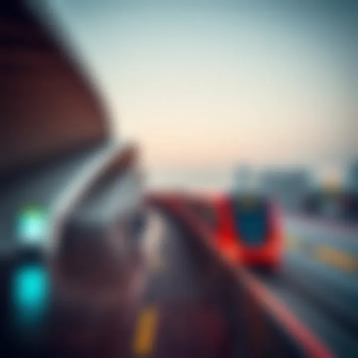 Modern Design of Dubai Red Line Metro Station The modern aesthetic of Dubai Red Line Metro station