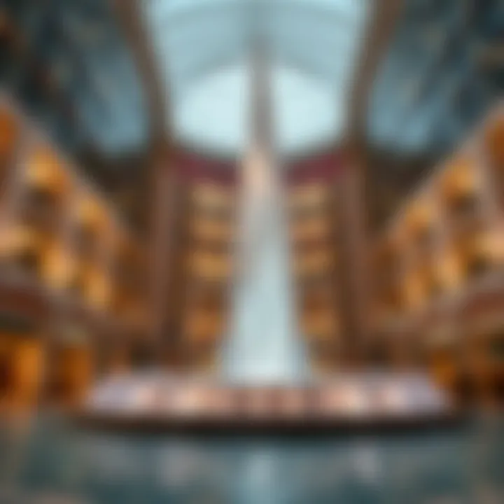Architectural details of the Dubai Mall Water Fountain