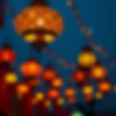 Eid Celebrations in the UAE Decorative lanterns symbolizing Eid celebrations